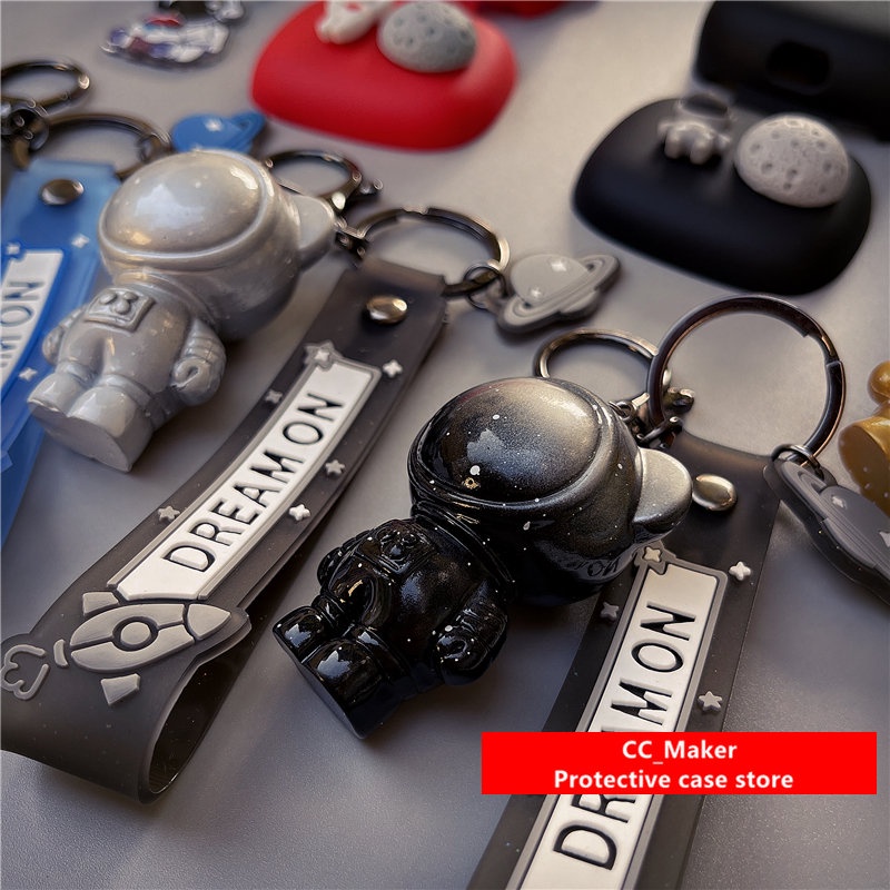 Creative Astronaut JBL Live Pro+ Protective Case Cartoon Keychain Pendant JBL Wave300 TWS Silicone Soft Case Protective Case JBL Live Free2 Shockproof Case Protective Case Cute Pendant JBL Live Pro2 Cover Soft Case