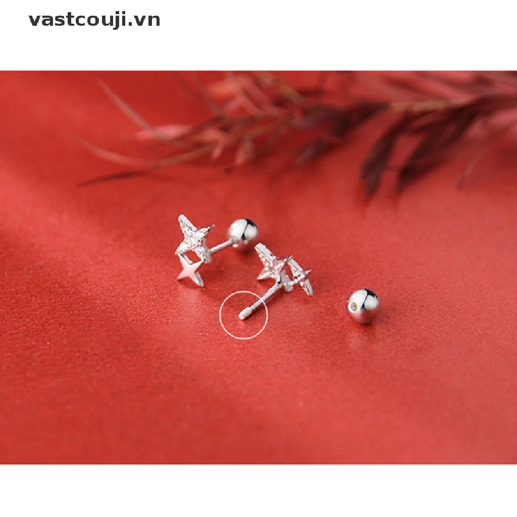 1 Đôi Bông Tai Đính Đá Zircon Thời Trang Cho Nữ