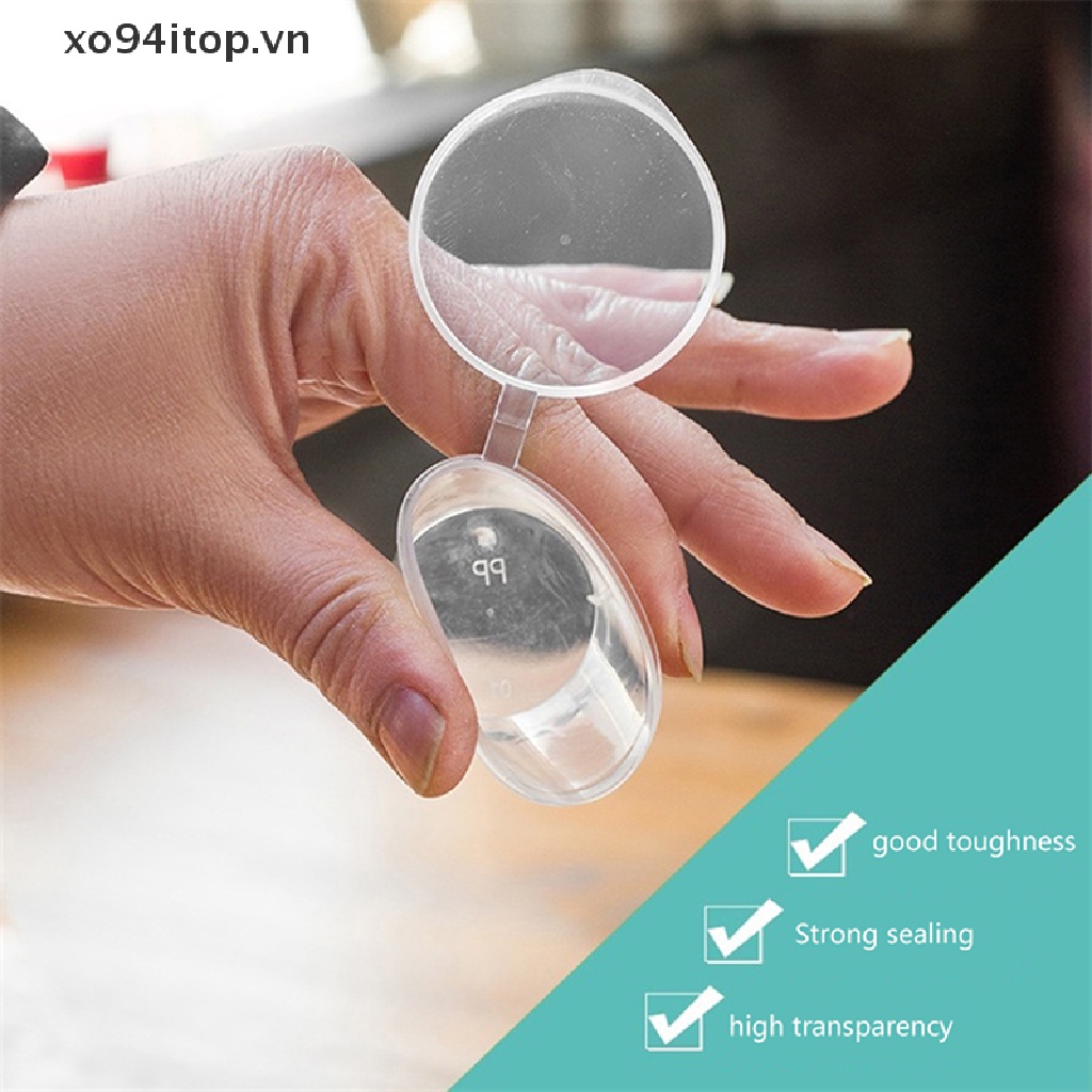 Set 100 Hộp Nhựa Tròn Mini 20-40ML Đựng Gia Vị / Nước Sốt Dùng Một Lần Cho Nhà Bếp