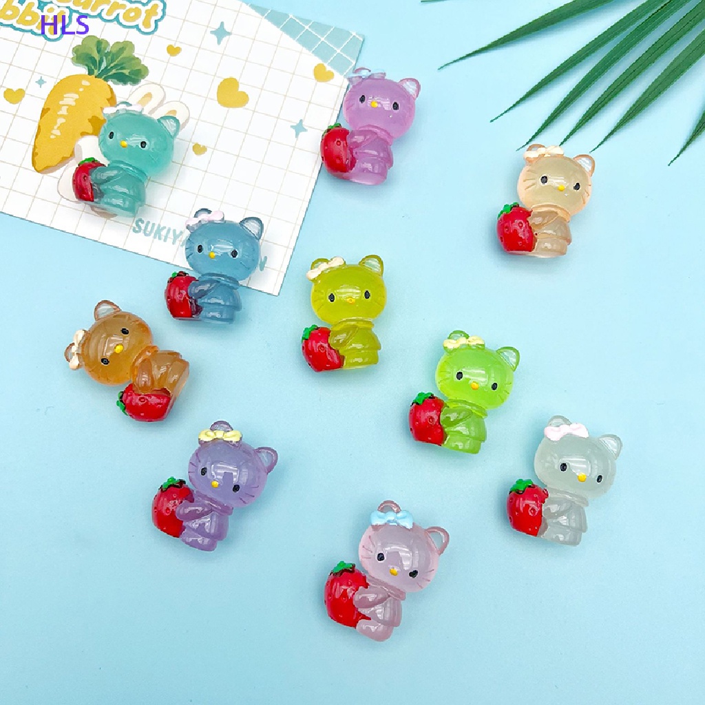 1 Đồ trang trí Nhân Vật Hoạt Hình Mini Bằng Nhựa Resin Phát Sáng DIY