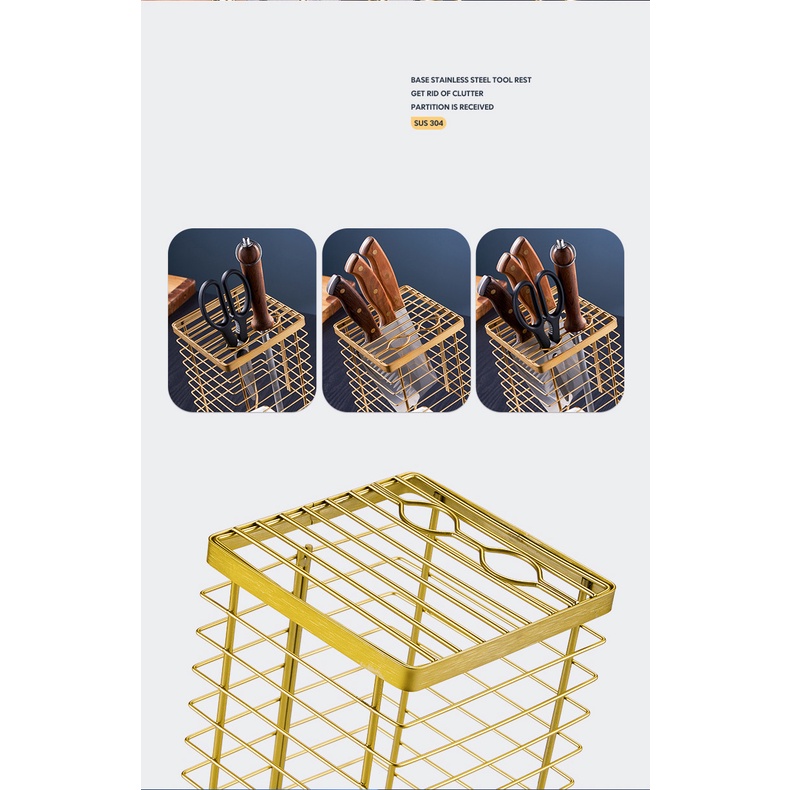 Giá Để Dao Muỗng Đũa Đa Năng Bằng Inox Aladdin