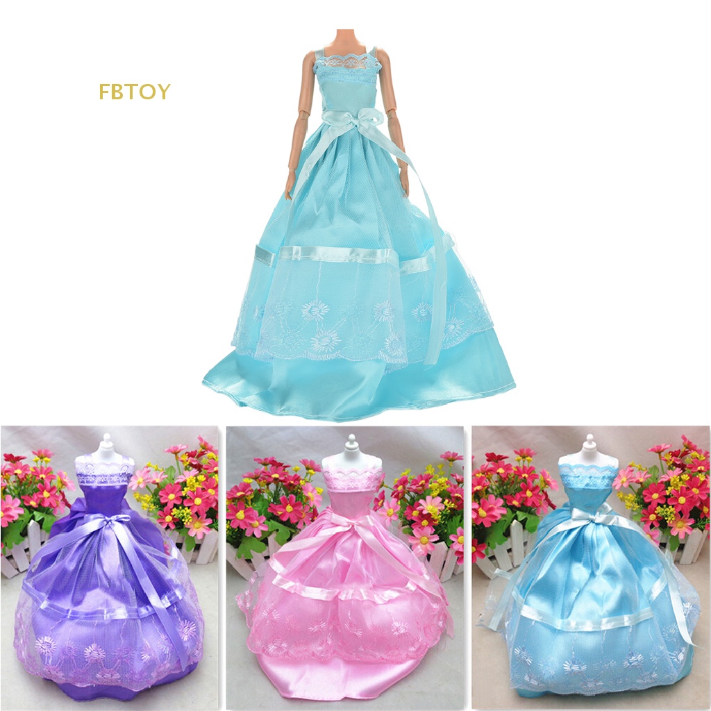 1 Đầm Ren Dạ Hội Cho Búp Bê 11 "Màu Sắc Ngẫu Nhiên