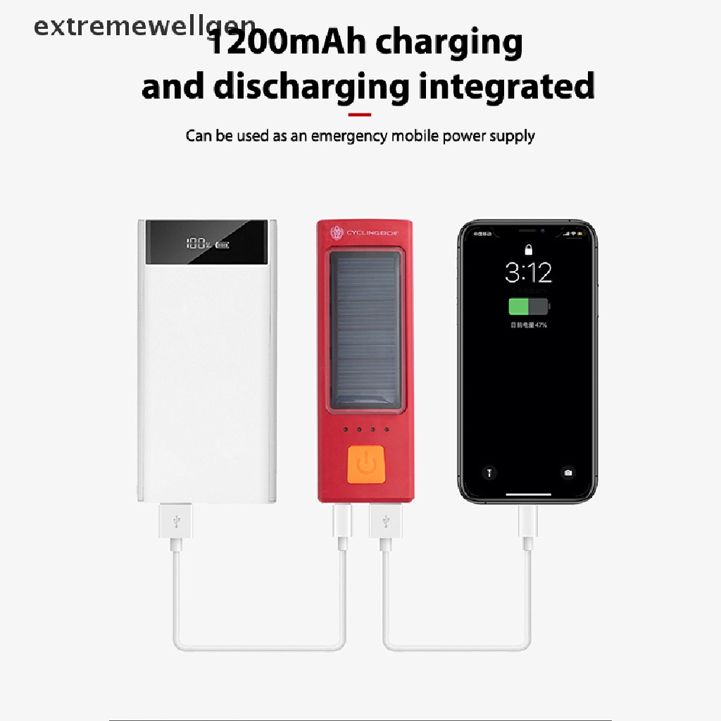 Còi Đôi Sạc USB Sử Dụng Năng Lượng Mặt Trời Chống Thấm Nước + Còi LLF Dành Cho Xe Đạp