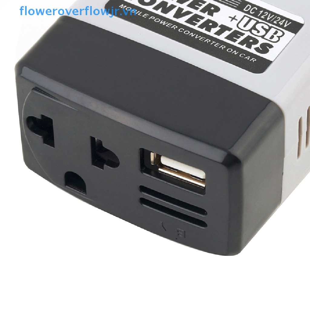 Bộ Chuyển Đổi Nguồn Điện USB Dc 12 / 24V Sang Ac 220V Chất Lượng Cao Cho Xe Hơi