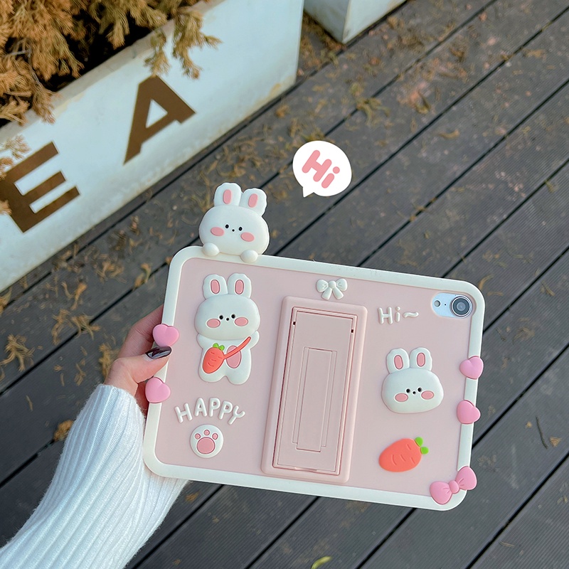 Ốp Máy Tính Bảng Chống Sốc Hình Bé Gái 3D Cho ipad mini air pro 1 2 3 4 5 6 7 8 9 10 9.7 10.2 10.5 10.9 11 12.9 2017 2018 2019 2020 2021 2022