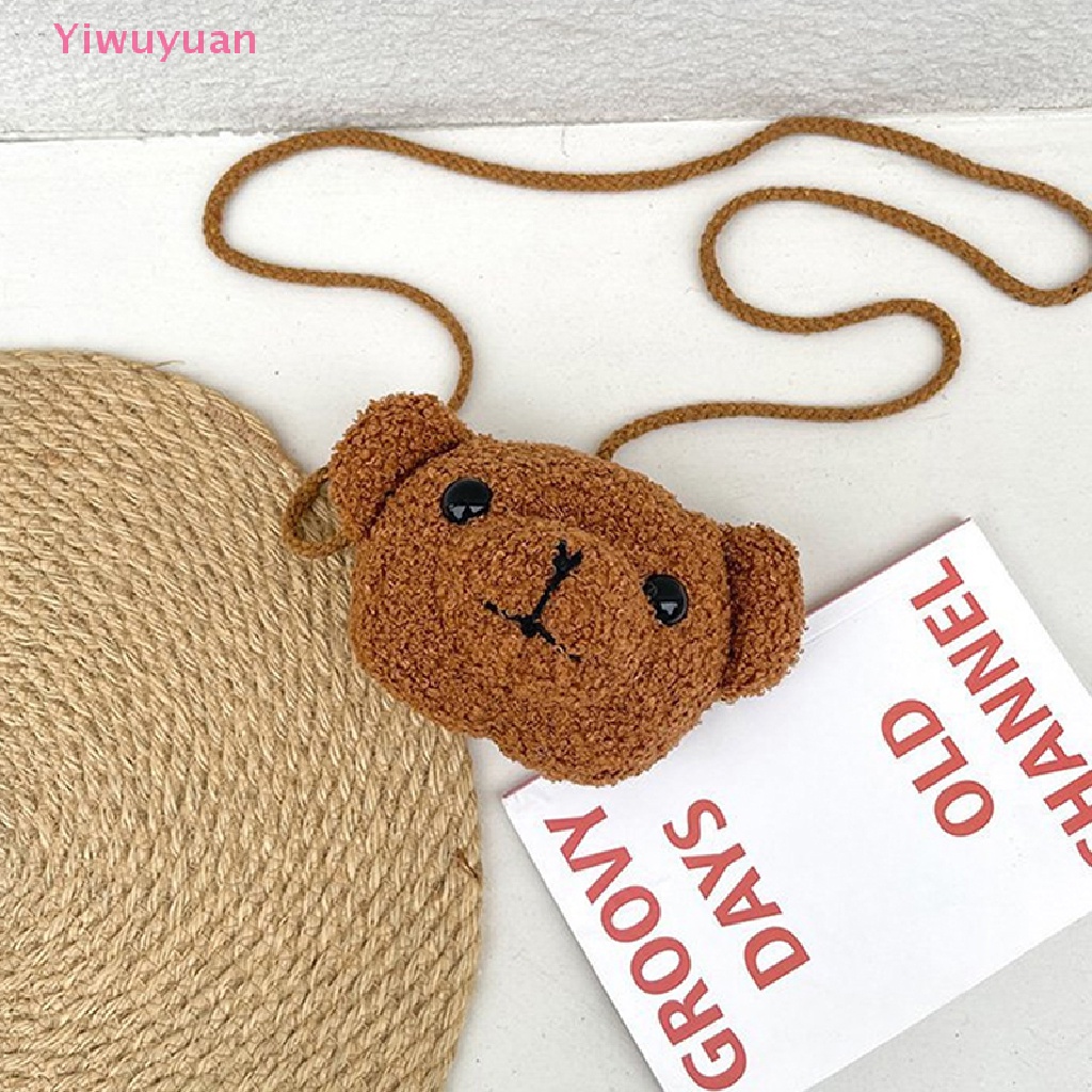 Túi Đeo Chéo Hình Gấu Nhồi Bông Dễ Thương Cho Bé Mới