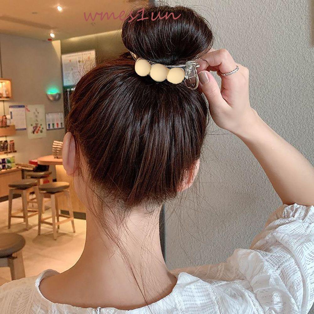 Kẹp Càng Cua Bằng Nhựa Nhám Phong Cách Hàn Quốc WMES15H Cho Nữ