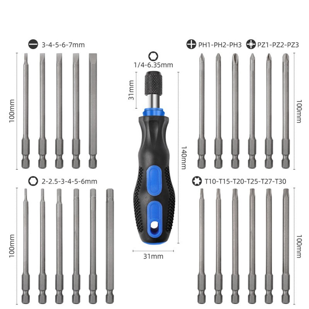 Bộ 24 Đầu Chuyển Đổi Giá Đỡ Từ Tính Tháo Gỡ Nhanh 100mm