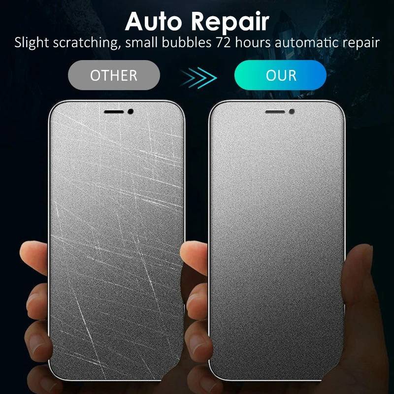 Bộ 3 Miếng Dán Hydrogel Nhám Bảo Vệ Màn Hình iPhone 14 13 12 11 Pro MAX Plus X XS MAX XR 6 6S 7 8 Plus SE 2022 2020 14Plus 13Mini 12Mini