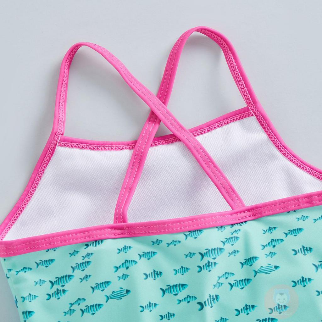 Bộ Đồ Bơi Liền Thân Sát Nách In Họa Tiết Chim Hồng Hạc / Cá Tính Thời Trang Mùa Hè Cho Bé