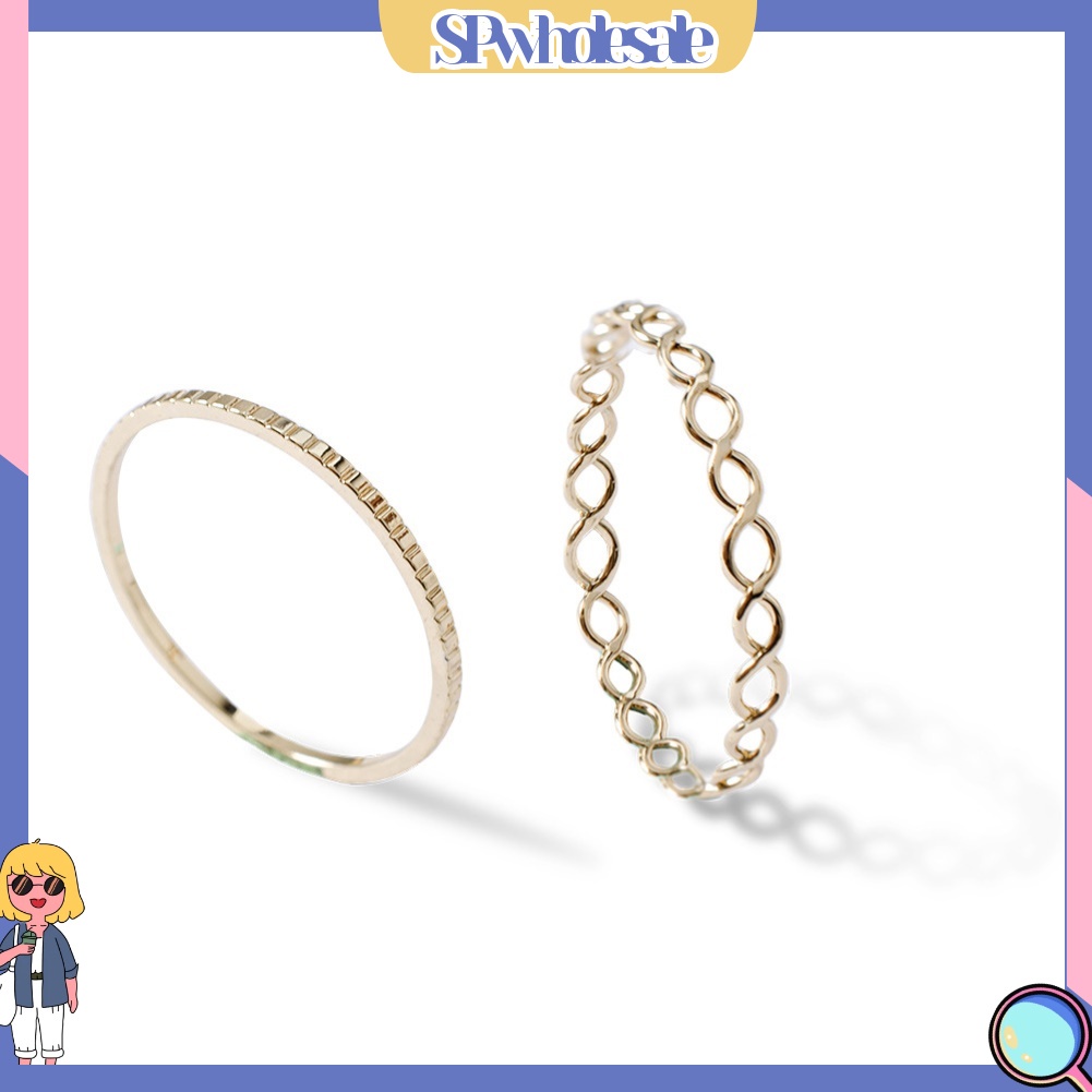 &lt;SPwholesale&gt; Bộ 9 Nhẫn Đeo Tay Thiết Kế Ấn Tượng Cho Nữ