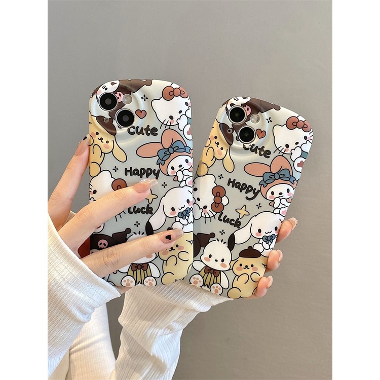 Ốp Điện Thoại Mặt Nhám Chống Rơi Họa Tiết Hoạt Hình Cho Iphone14 13Promax 12 11