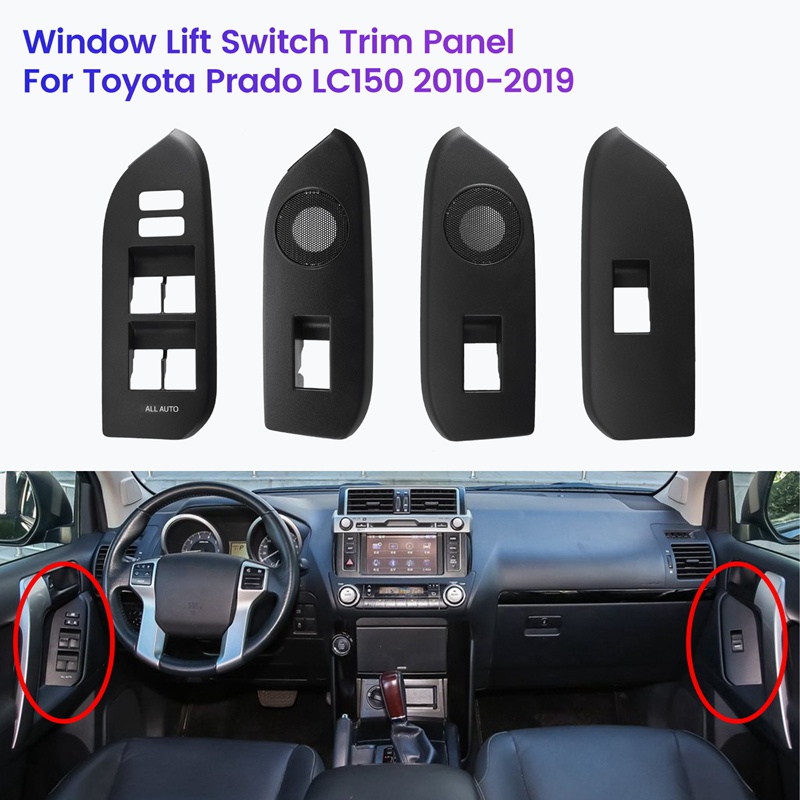 Khung Viền Bảng Điều Khiển Nâng Cửa Sổ Xe Hơi Toyota Prado LC150 2010-2019