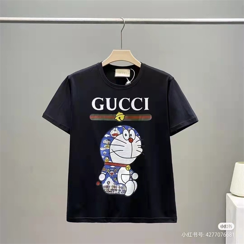 Áo Thun Gucci Dáng Rộng Cổ Tròn Thời Trang Cho Nam Nữ