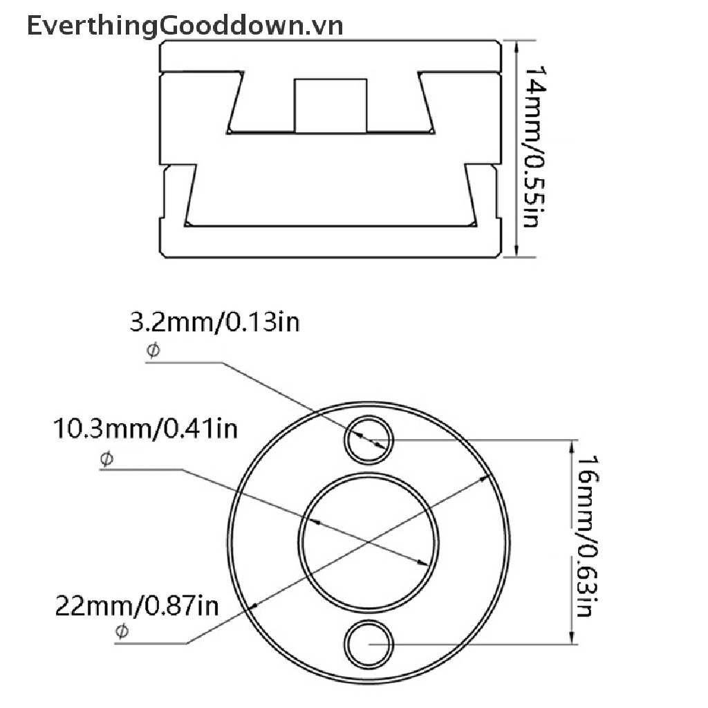 Khớp Nối Trục Tròn T8 Z Bằng Đồng Thau Cho Máy In 3D T8 Z-axis vn