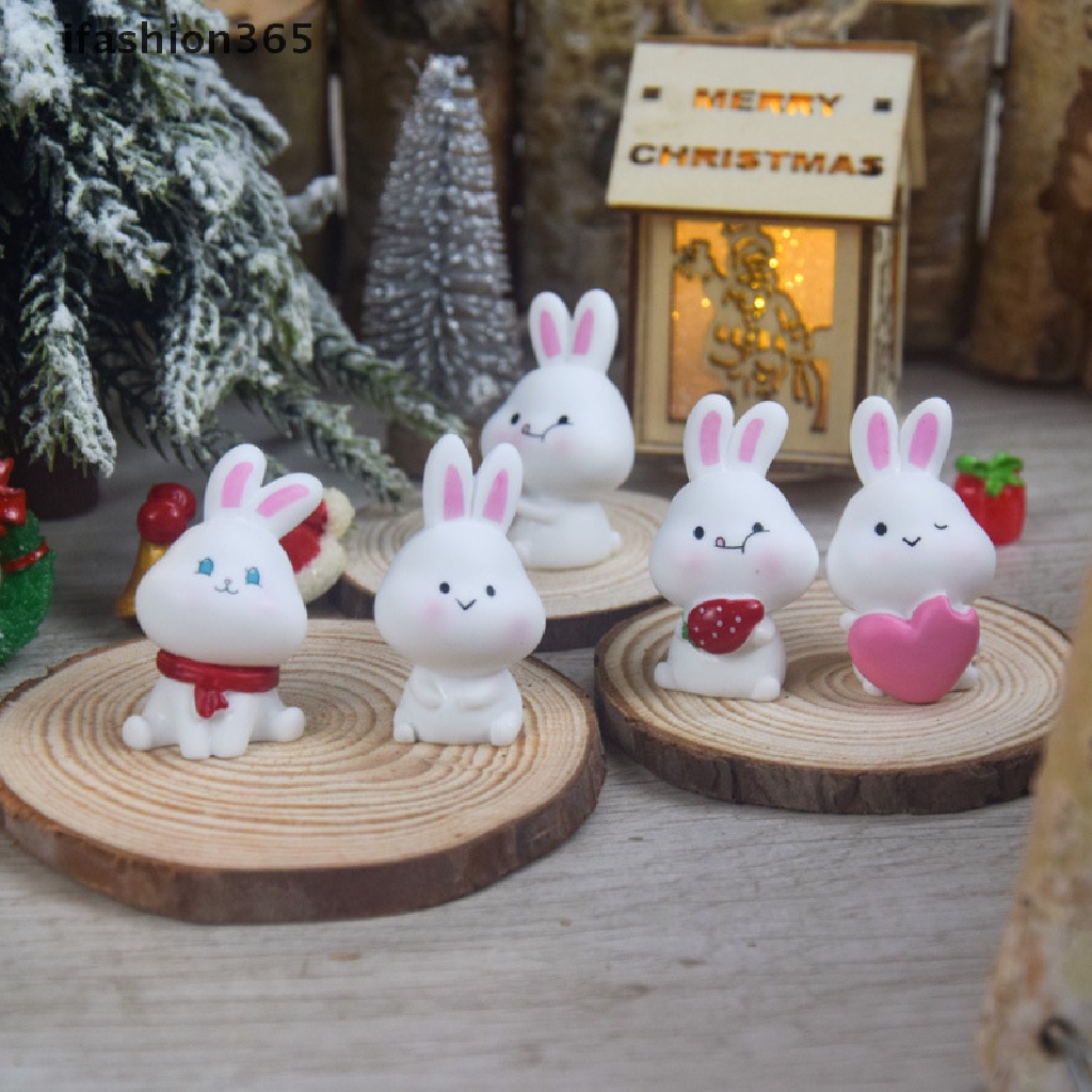 1 Mô Hình Chú Thỏ Mini Bằng Nhựa Resin DIY Thời Trang ifashion365