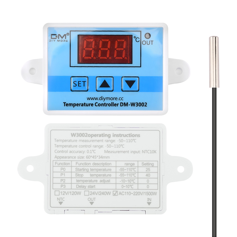 Bộ Điều Khiển Nhiệt Độ Kỹ Thuật Số Pcbfun Xh-w3002 Ac110-220v