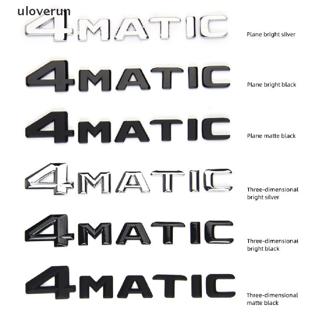 1 Bộ Miếng Dán 3D Bằng ABS In Logo Chữ Dùng Trang Trí Đuôi Xe Hơi 4MATIC