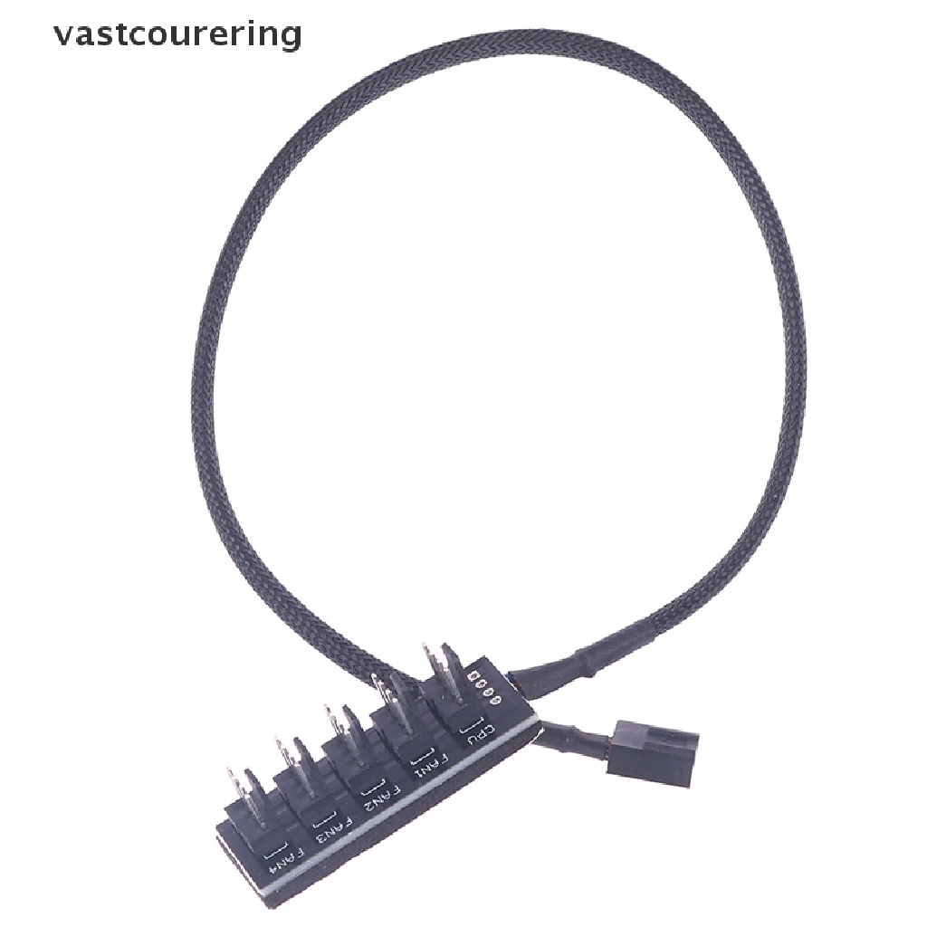 Vỏ Bọc Quạt Tản Nhiệt CPU Màu Đen Có Dây Cáp Chia Cổng Nguồn