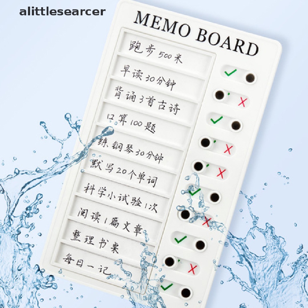 Bảng Ghi Nhớ Lập Kế Hoạch Hàng Ngày Bằng Nhựa Có Thể Tái Sử Dụng Cho Trẻ Em