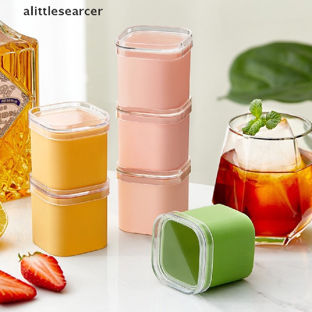 Khuôn Làm Đá Hình Vuông Cỡ Lớn Bằng Silicone Có Nắp Tháo Rời Và Tái Sử Dụng Được DIY