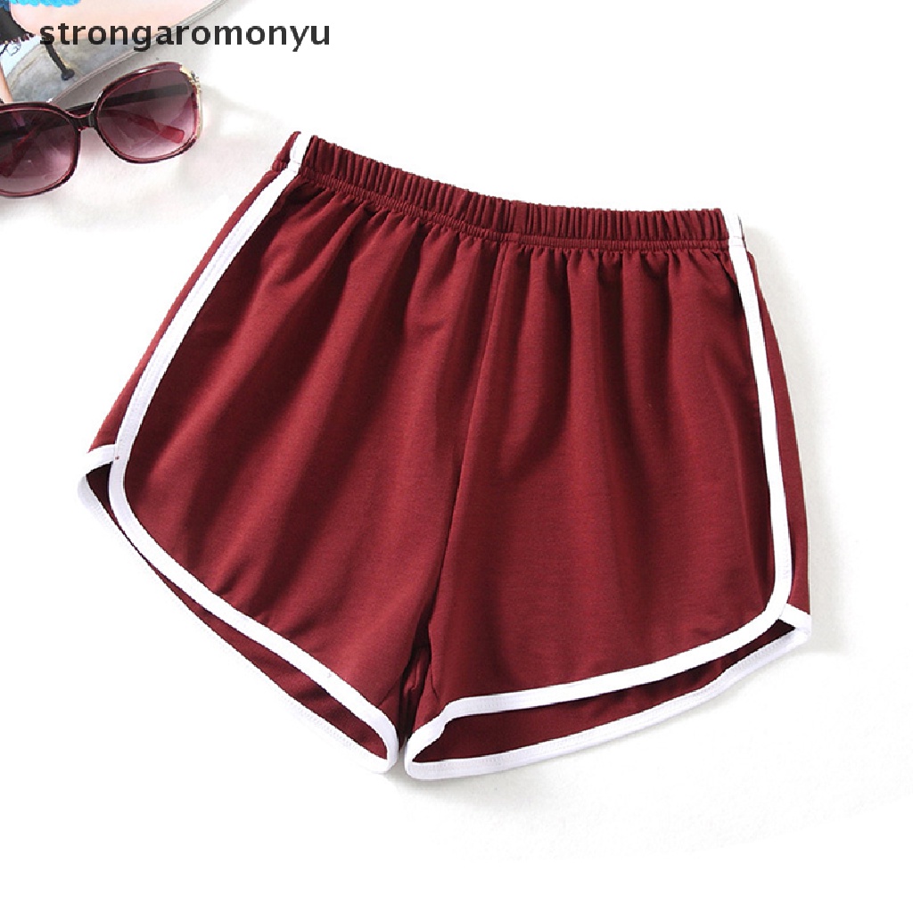 Quần Short Thể Thao Lưng Thun Co Giãn Màu Kẹo Thời Trang Mùa Hè Mới Cho Nữ