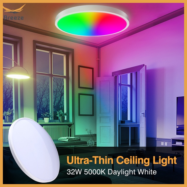 Đèn Led Tròn Thông Minh Điều Chỉnh Được Độ Sáng Kết Nối Wifi Kèm Điều Khiển Từ Xa Trang Trí Trần Nhà