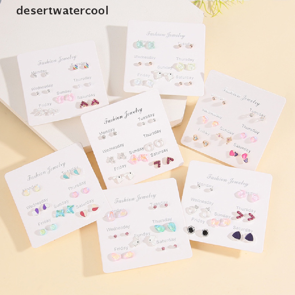 Devn Đôi Bông Tai Xỏ Lỗ Nhiều Cặp Hình Học Bướm Dễ Thương Thời Trang Hàn Quốc Martijn