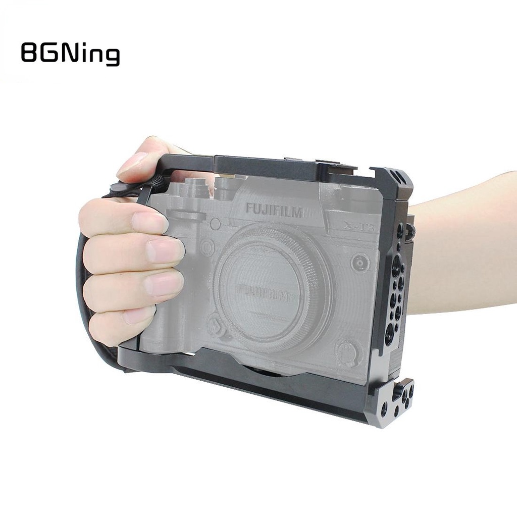 Khung Đỡ Máy Ảnh Bằng Nhôm Có Dây Đeo Cổ Tay Tương Thích Với Fujifilm XT3 / XT2 DSLR