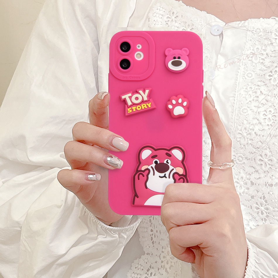 Ốp Điện Thoại Silicon Dẻo Hình Gấu 3D iPhone 11 12 13 14 Pro MAX Plus Mini X XR XS MAX 6 S 7 8 Plus SE 2020 11Pro 12pro 13Pro
