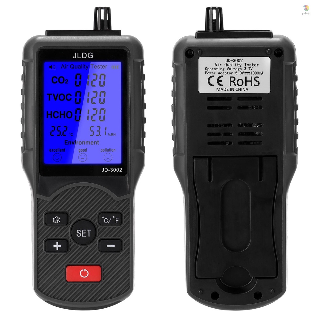 Thiết Bị Kiểm Tra Chất Lượng Không Khí Đa Chức Năng CO2 TVOC Với Cáp USB