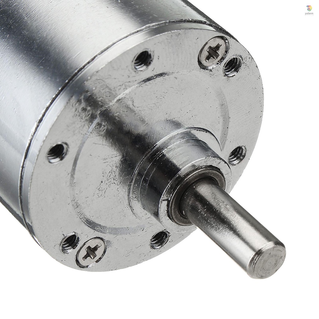 Động Cơ Mô Men Xoắn Tốc Độ Cao 12V Tốc Độ Thấp Với Hộp 2 Đầu Nối 37mm