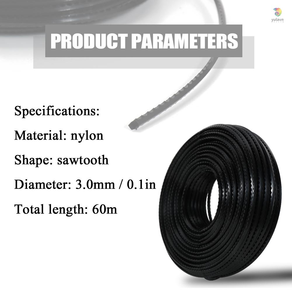 Dây Cước Nylon Chất Lượng Cao 3.0mm 60M Cho Máy Cắt Cỏ