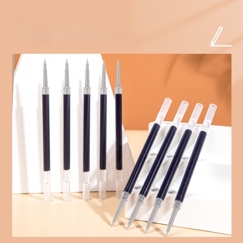 Set 10 Ruột Bút Bi Deli SR3398 SR3397 Ngòi 0.5mm Mực Đen 0.5mm