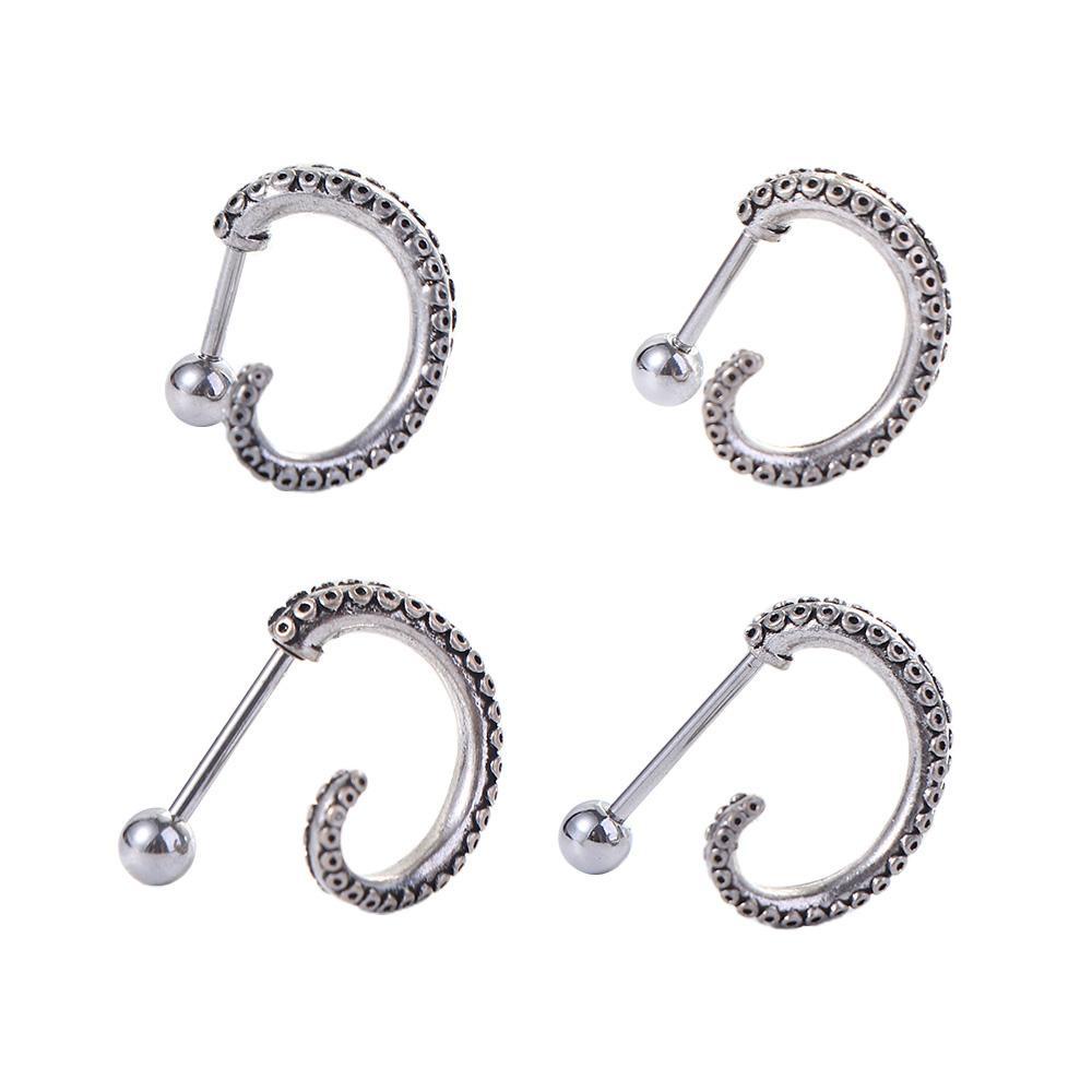 LOMBARD Khuyên Xỏ Cơ Thể Bằng Thép Không Gỉ Hình Mực Độc Đáo