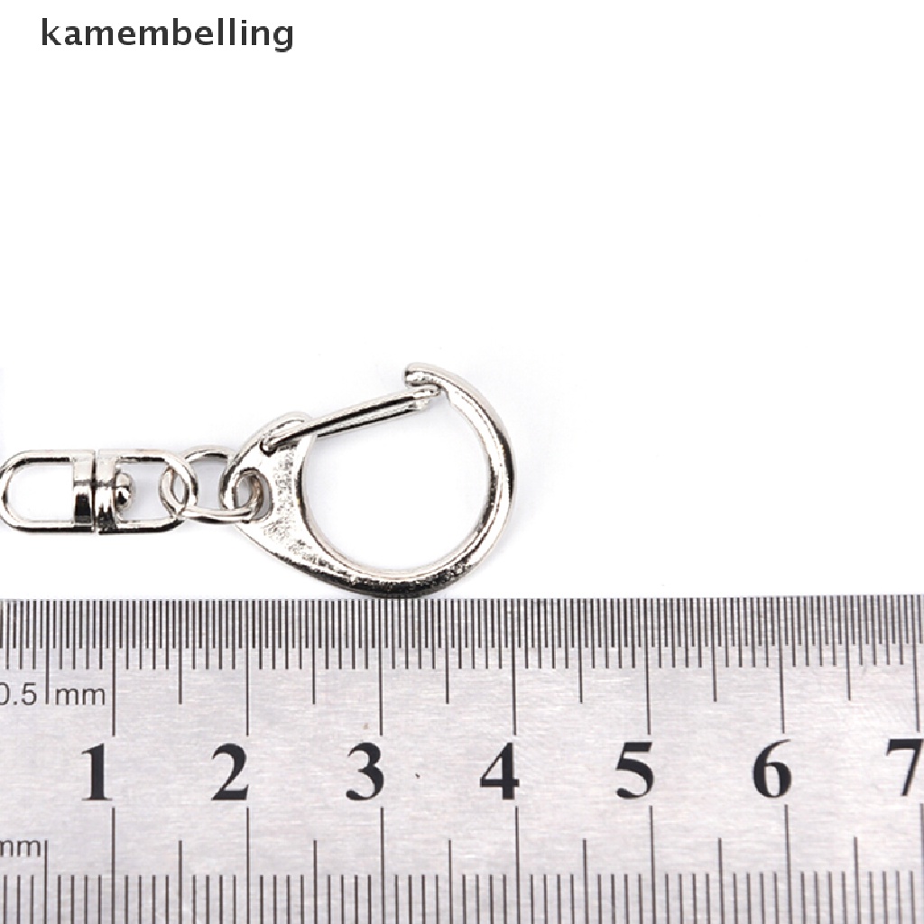 Set 10 Vòng Móc Khóa Ngắn Màu Bạc Bóng DIY