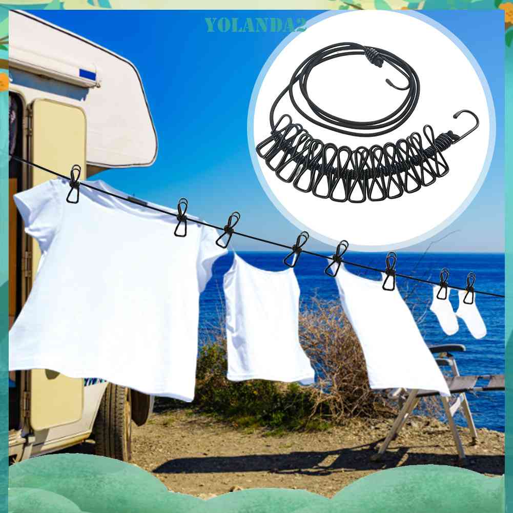 Dây Phơi Quần Áo Có Thể Gấp Gọn Kèm Kẹp Tiện Dụng Cho Gia Đình / Ban