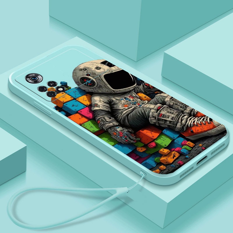 Ốp Điện Thoại Tpu Chống Sốc Hình Phi Hành Gia 3D Cho Poco X5 Pro 5G Redmi Note 12 Pro 11S 5G 12C Xiaomi Mi 12T 12 Lite K60 K50 Ultra