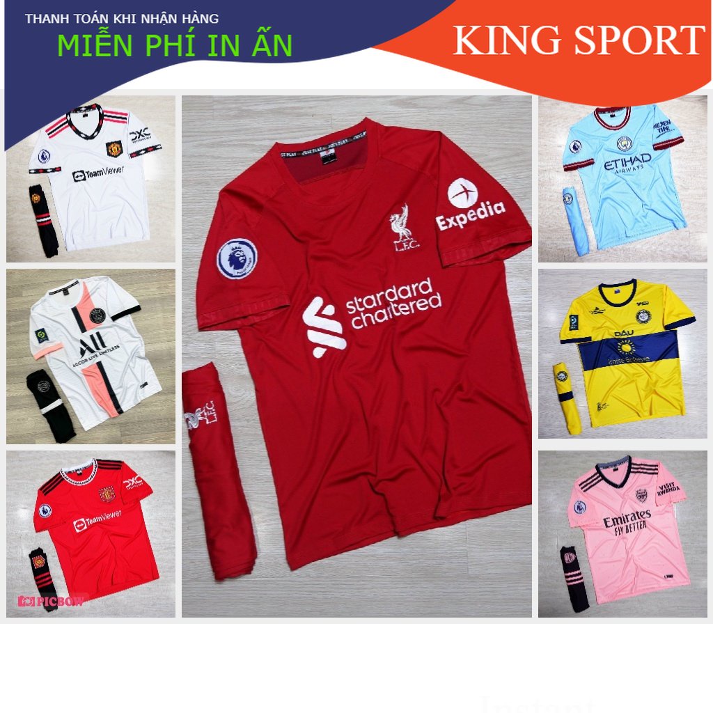 Áo đá banh thun lạnh mới nhất đẹp nhất 2022 - Đặc biệt MIỄN PHI IN TÊN SỐ theo yêu cầu của bạn.