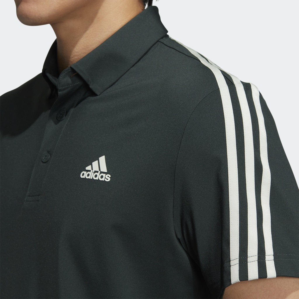 Adidas Đánh gôn Áo Polo 3 Sọc AEROREADY Nam màu xanh lá HG8271