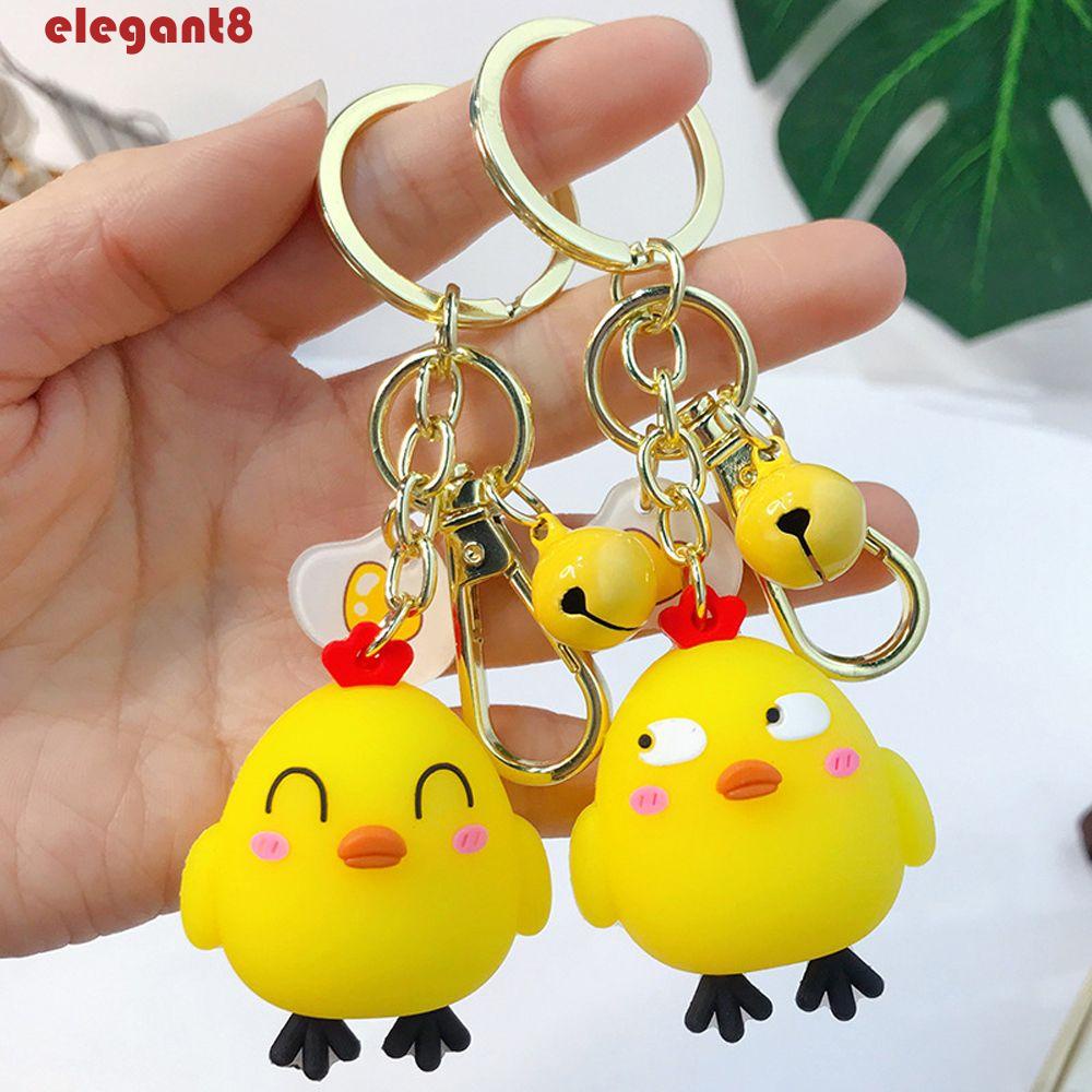 Móc Khóa Hình Gà Con Hoạt Hình Đáng Yêu