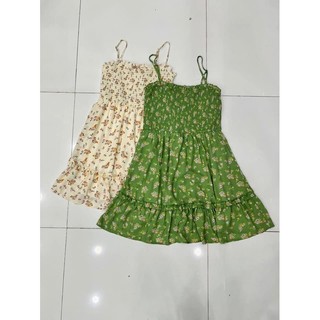 Đầm 2 Dây hoa Dún Ngực Nữ