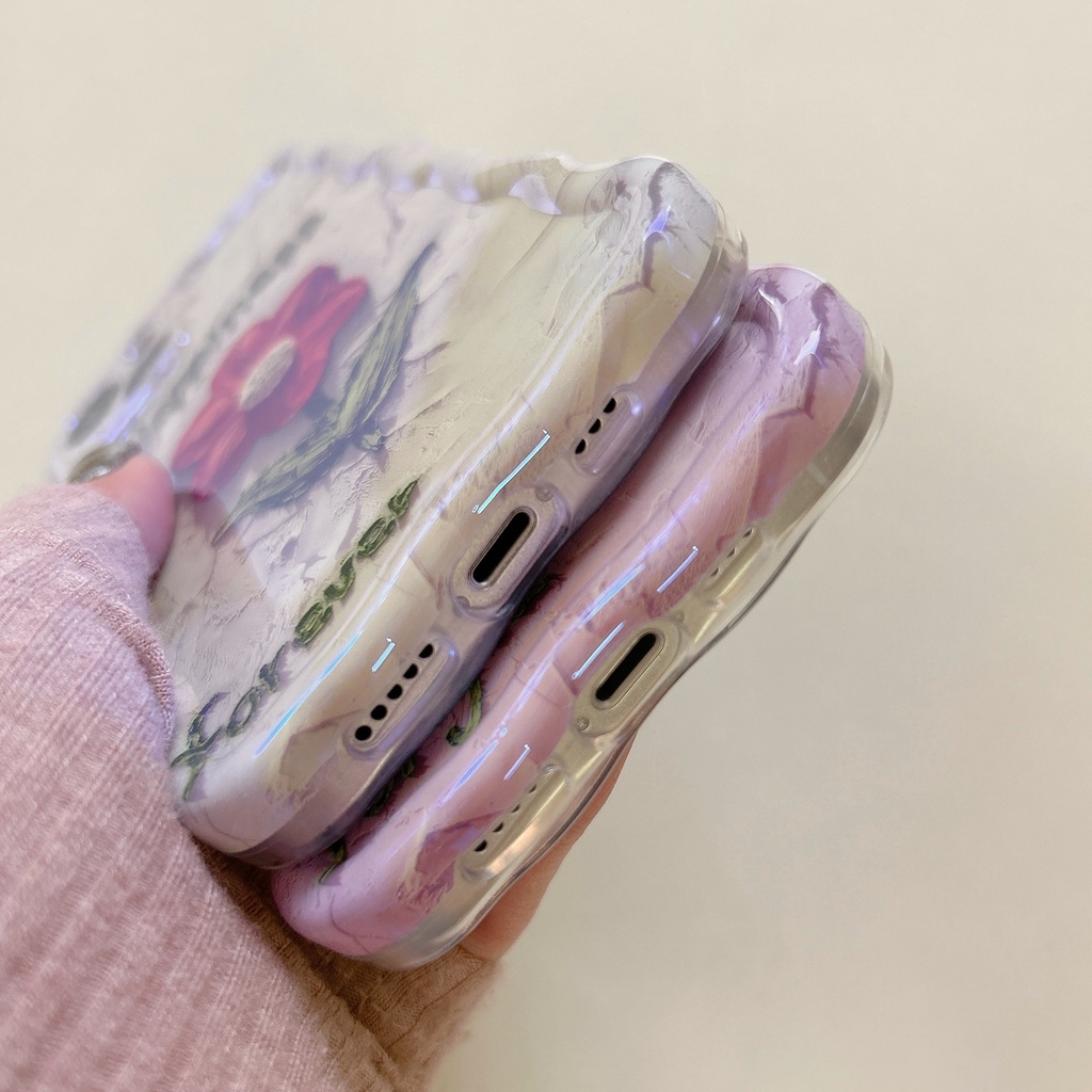 Ốp Điện Thoại TPU Chống Sốc Họa Tiết Tranh Sơn Dầu Cho IPhone 14 13 12 11 Pro Max