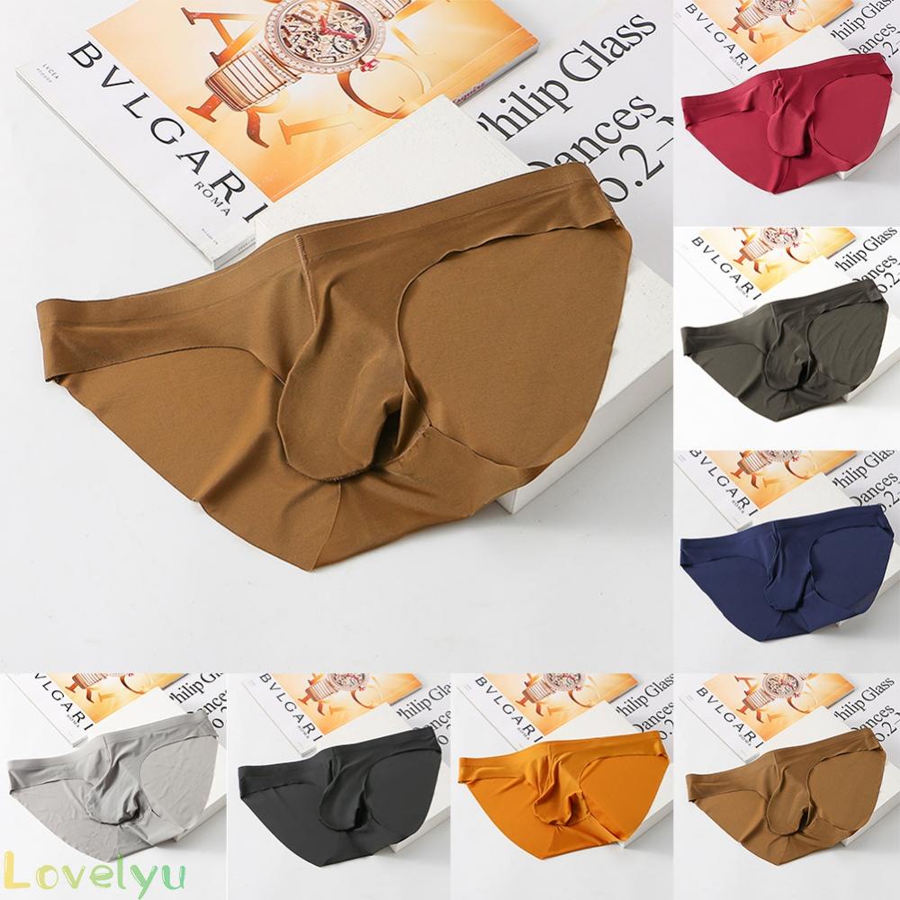 ⭐2023 ⭐Men Underwear Soft Solid Thong Bikini Underpants Breathable Bulge Pouch