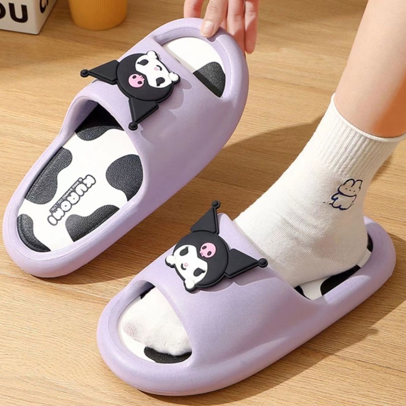 SANRIO Dép Mềm Chống Thấm Nước Họa Tiết Hoạt Hình Dễ Thương Cho Nữ
