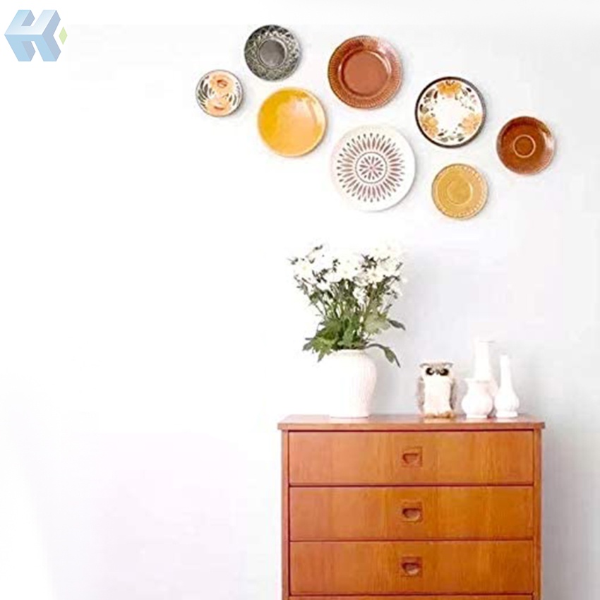 Bộ 12 Móc Treo Đĩa Trang Trí Bằng Thép Không Gỉ Vô Hình 6 / 8 / 10 Inch