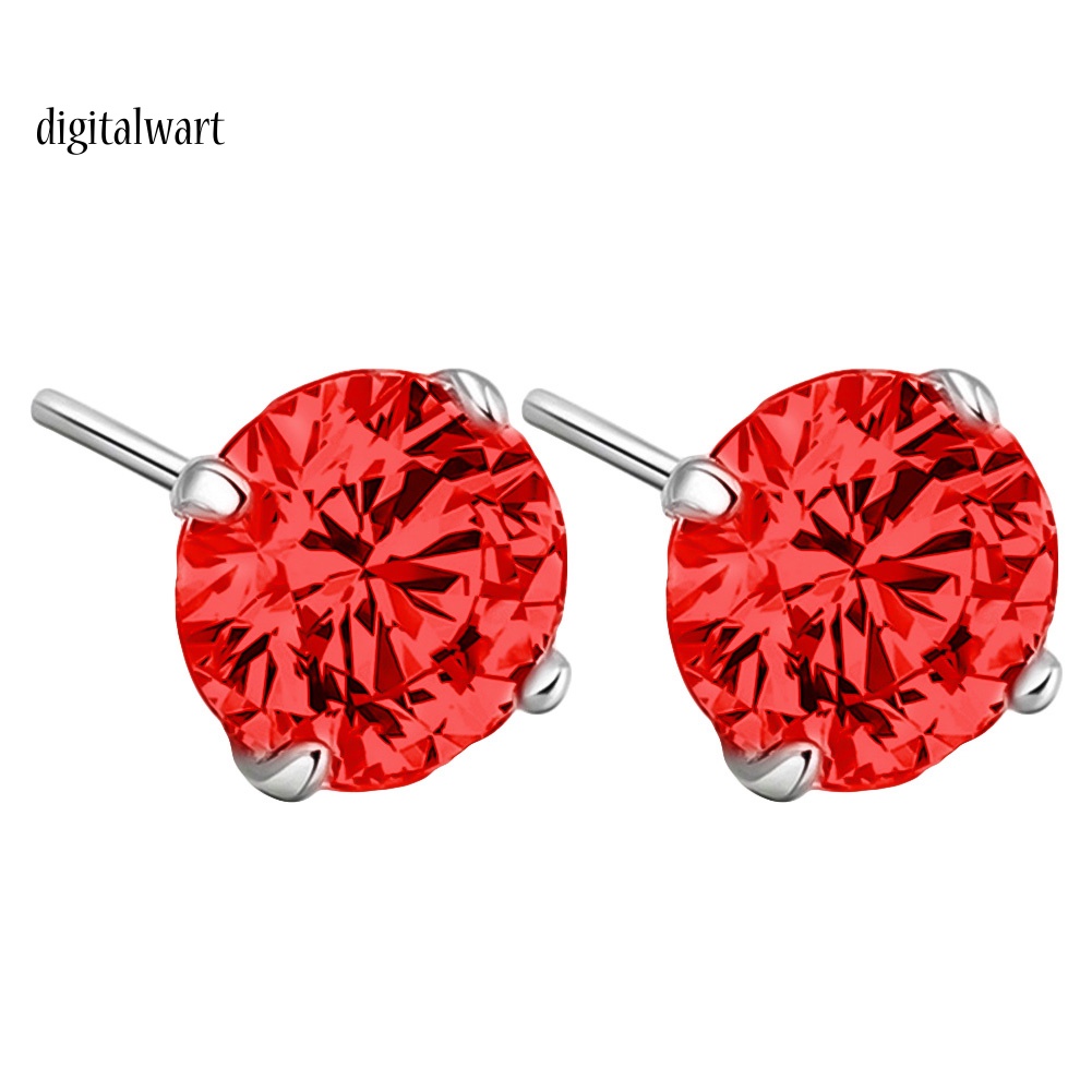 Kỹ Thuật Số| Bông Tai HợP Kim DạNg TròN ĐíNh Đá ThờI Trang