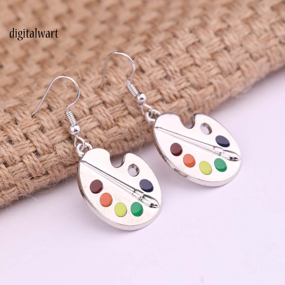 Kỹ Thuật Số| Bông Tai Dạng Móc Treo Hình Bảng Màu Vẽ Thời Trang Cho Nữ