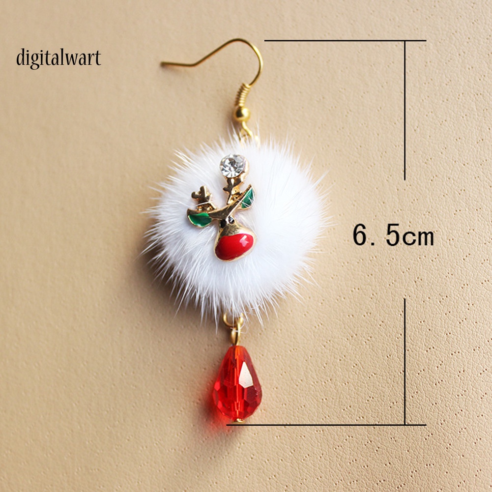 Kỹ Thuật Số| Bông Tai HợP Kim HìNh Ông Già Noen ĐíNh Đá Xinh XắN