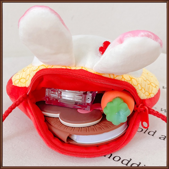 Túi Đeo Chéo Mini Họa Tiết Thỏ Hoạt Hình Xinh Xắn Dành Cho Nữ
